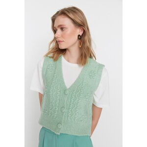 Trendyol Mint Soft Textured Knit Sweater