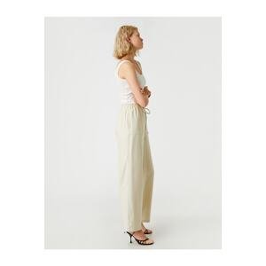 Koton The Silk-Look Trousers have a comfortable fit with pockets.