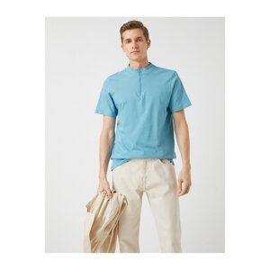 Koton Zipper Collar Basic Polo T-Shirt
