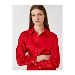 Koton Satin Shirt Long Sleeved With Buttons