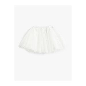 Koton Silvery Tutu Skirt with Elastic Waist