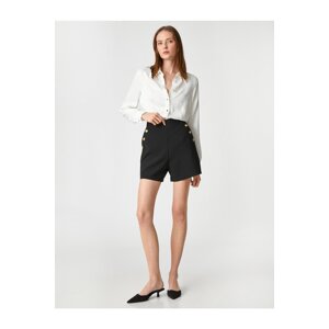 Koton Mini Shorts Rigged Button Detailed