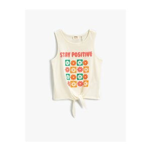 Koton Printed Crewneck Top Halter Sleeveless Cotton