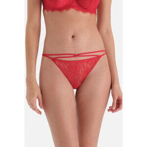 Dagi Red Lace String Detailed Thong Panties