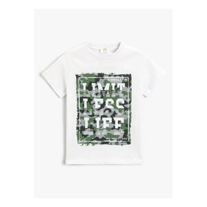 Koton Printed White Boys' T-Shirt 3skb10029tk