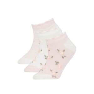 DEFACTO Girls 3 Pack Cotton Long Socks