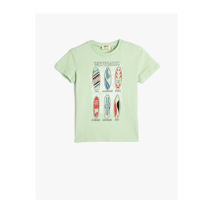 Koton T-Shirt Short Sleeve Crew Neck Printed Cotton