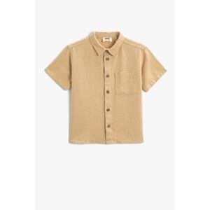 Koton Linen Blend Shirt Short Sleeve