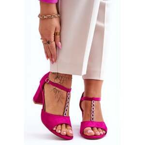 Suede heeled sandals Fuchsie Florines