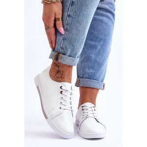 Women's Leather Sneakers White Renes