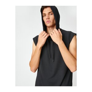 Koton Athletic Tanks with a Hooded Stitching Detail Sleeveless.