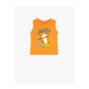 Koton Athlete Sleeveless Tiger Print Cotton