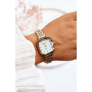 Fashion watch with white dial ERNEST Gold