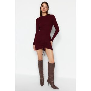 Trendyol Claret Red Mini Knitwear Dress