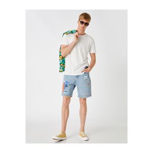 Koton Printed Jean Shorts