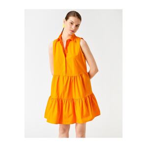 Koton Poplin Mini Shirt Dress Sleeveless