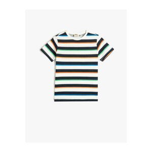 Koton Striped T-Shirt Short Sleeve Crew Neck Cotton