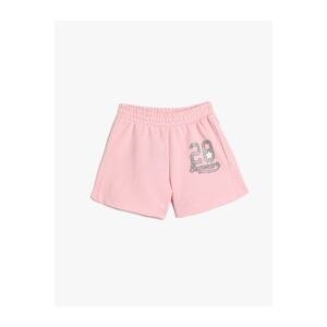 Koton The shorts have an elasticated waist, and a comfortable fit with Print Detail Glittery.
