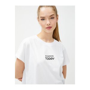 Koton Cotton Sports T-Shirt with Slogan Print