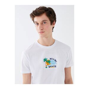 LC Waikiki Crew Neck Short Sleeved Printed Combed Combed Men's T-Shirt.