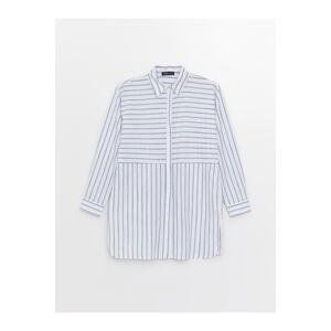 LC Waikiki Women's Striped Long Sleeve Oversized Poplin Shirt