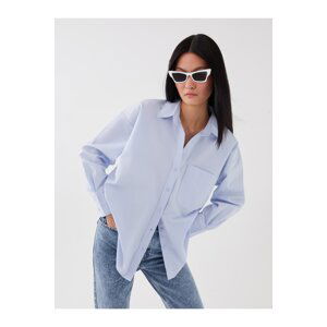 LC Waikiki Women's Plain Long Sleeve Oversized Shirt