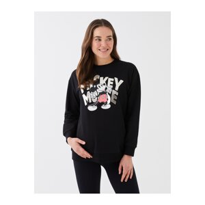 LC Waikiki Crew Neck Mickey Mouse Printed Long Sleeve Maternity Sweatshirt.