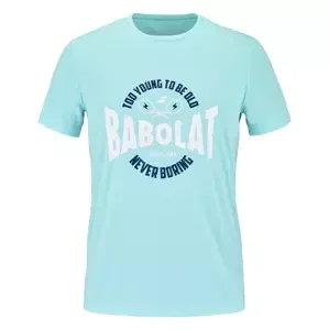 Pánské tričko Babolat  Exercise Graphic Tee Men Angel Blue XL