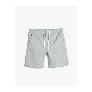 Koton Linen Shorts with Tie Waist Elasticated Pockets