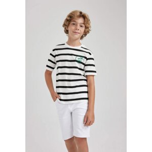 DEFACTO New Regular Fit Striped Short Sleeve T-Shirt