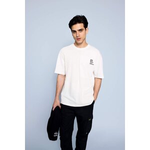 DEFACTO Comfort Fit Crew Neck Printed T-Shirt