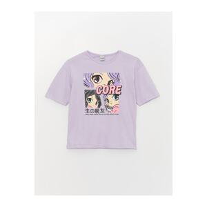 LC Waikiki Girls' Crew Neck Printed Short Sleeve T-Shirt