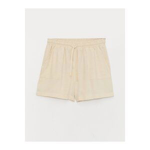 LC Waikiki Women's Standard Fit Plain Linen Blend Shorts