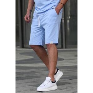 Madmext Men's Blue Basic Shorts 6501