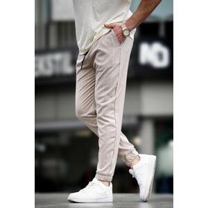 Madmext Checked Beige Jogger