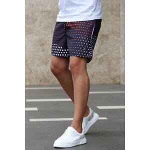 Madmext Dot Patterned Navy Blue Swimming Shorts 2950