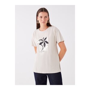 LC Waikiki Women's Crew Neck Printed Short Sleeved T-Shirt