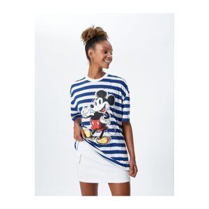 Koton Mickey Mouse Short Sleeved T-Shirt Licensed Printed