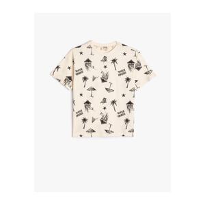 Koton T-Shirt Short Sleeve Crew Neck Printed Cotton