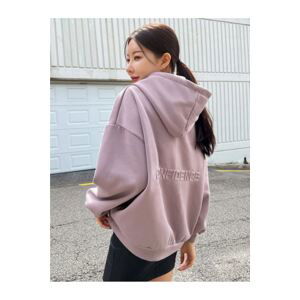 Know Women's Lilac Purple Confidence Printed Hoodie with Sweatshirt.