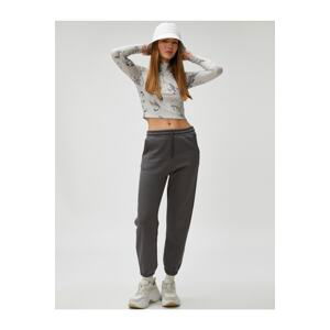 Koton Jogger Pants with Elastic Waist, Lace-up Pocket Detailed.