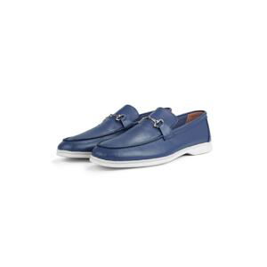 Ducavelli Voyant Genuine Leather Men's Casual Shoes. Loafers Shoes Navy.