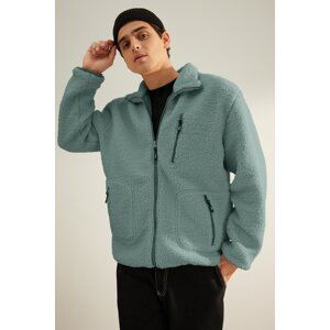 Trendyol Mint Regular Fit Welsoft Plush Coat