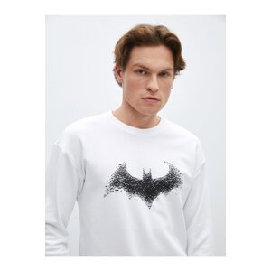 LC Waikiki Men's Crew Neck Long Sleeve Batman Printed Sweatshirt