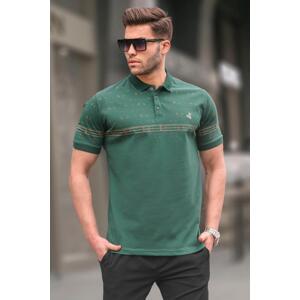 Madmext Dark Green Men's Polo Neck T-Shirt 6077