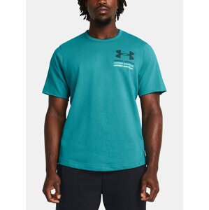 Under Armour T-shirt UA Rival Terry SS Colorblock-BLU - Men