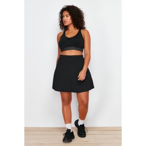 Trendyol Curve Black 2 Layer Sports Short Skirt