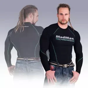 MadMax Compression Long Sleeve T-Shirt MSW902 black-green XL