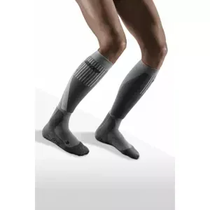 Women's compression knee-high socks CEP SKI TOURING Grey