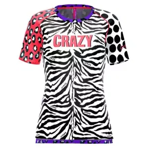 Women's T-shirt Crazy Idea Mountain Flash Black/Zebra